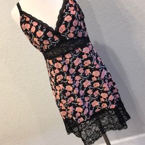 Floral Lace Trim Sleepwear